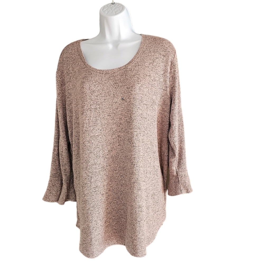Maurices XL NWT pink black top bell sleeves